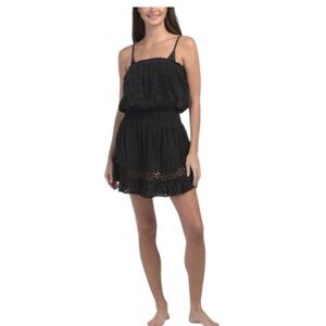 Ramy Brook Elegant Black Eyelet Swim Cover-Up